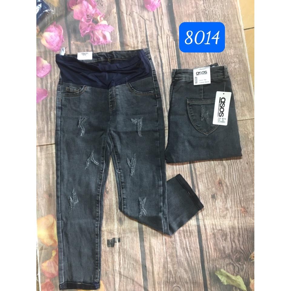 Quần Bò Bầu, Quần Jeans Bầu Hàng Mềm Đẹp Loại 1 Thời Trang Đủ Size- Đủ Màu Cho Mẹ Bầu (có chun chỉnh)