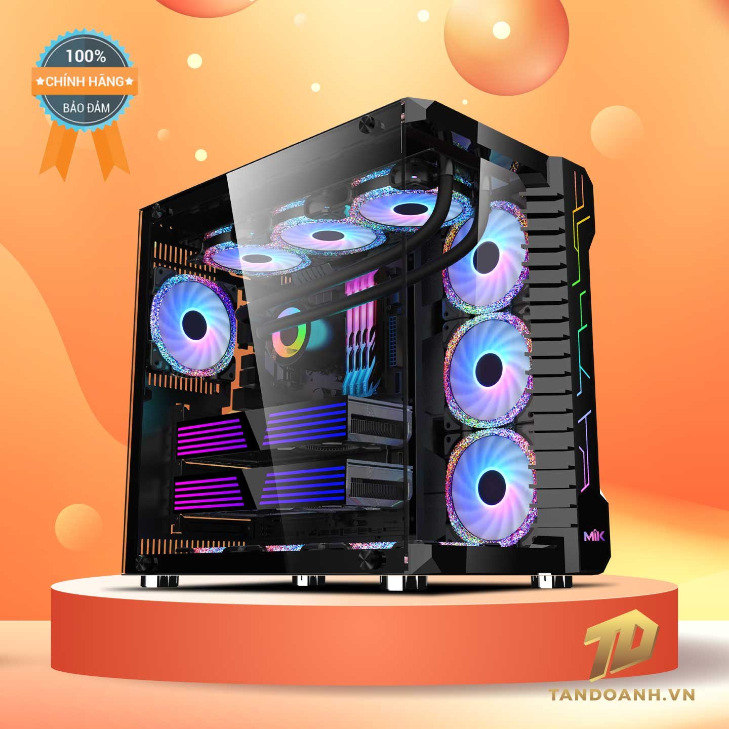 MIK LV07 – Black – Mid Tower Case_ HÀNG CHÍNH HÃNG