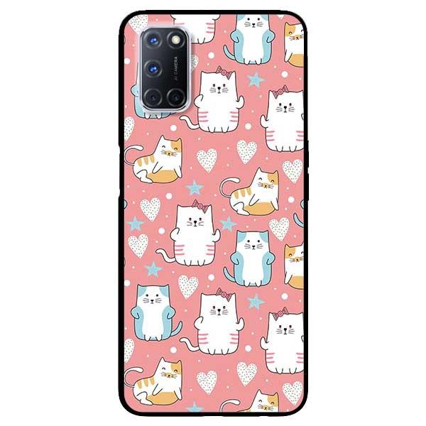 Ốp lưng dành cho Oppo A52 - A72 - A92 mẫu Họa Tiết Mèo Xanh Vàng