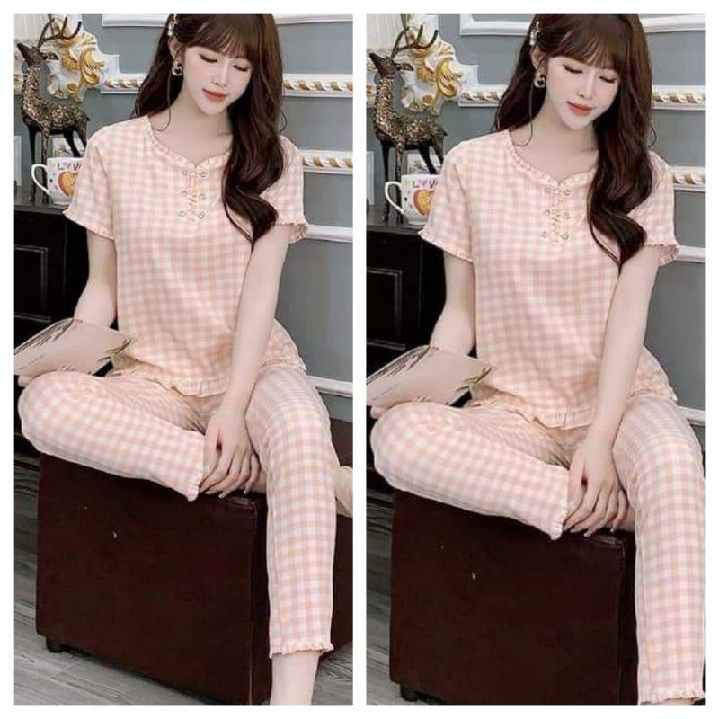 Set đồ bộ quần áo mặc nhà, sau sinh cao cấp lụa hàn