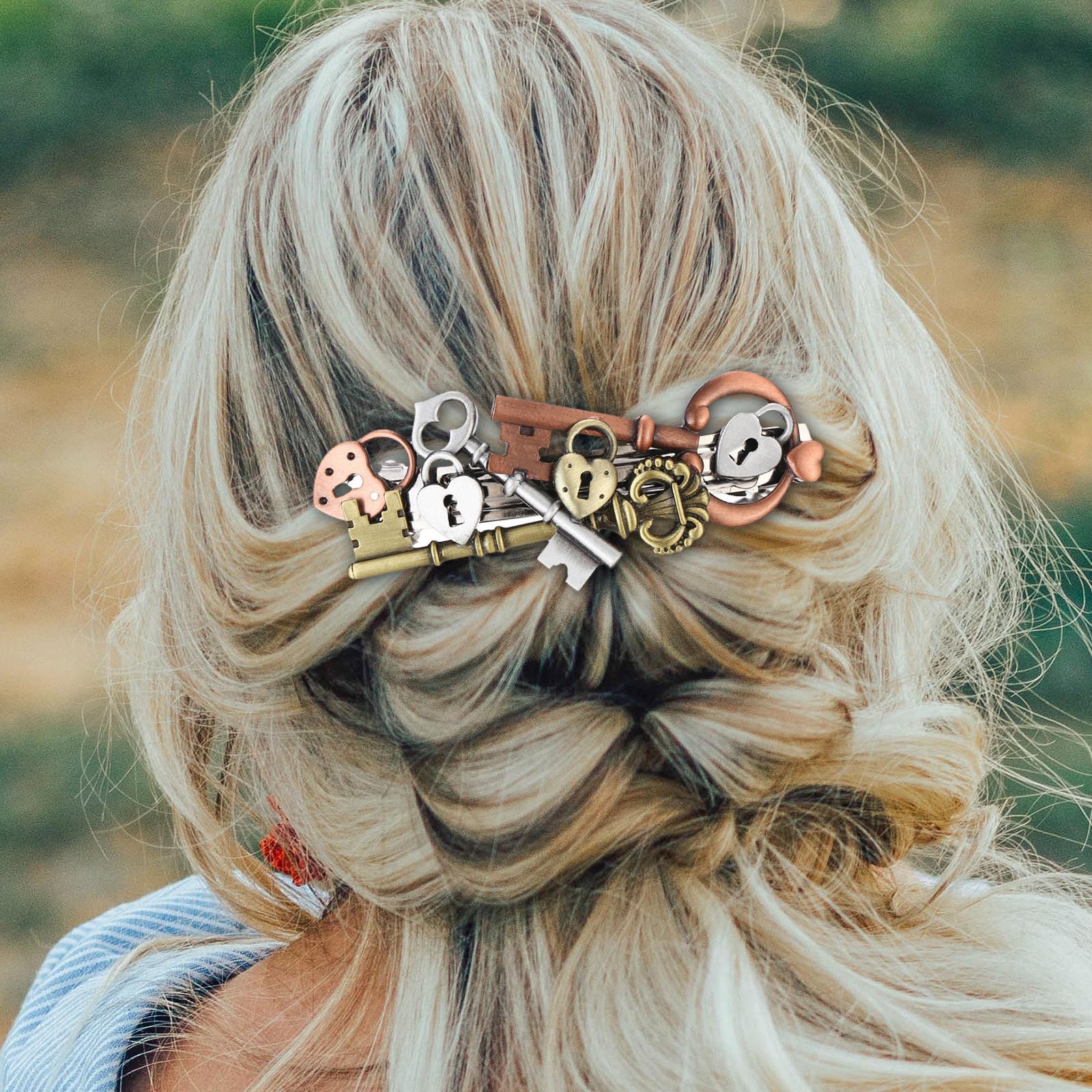 Hairpin Hair Clip Headwear Vintage Style Decoration Hair Barrettes Spring Clip for Women, Curly Hair, Halloween Stage Performance Masquerade