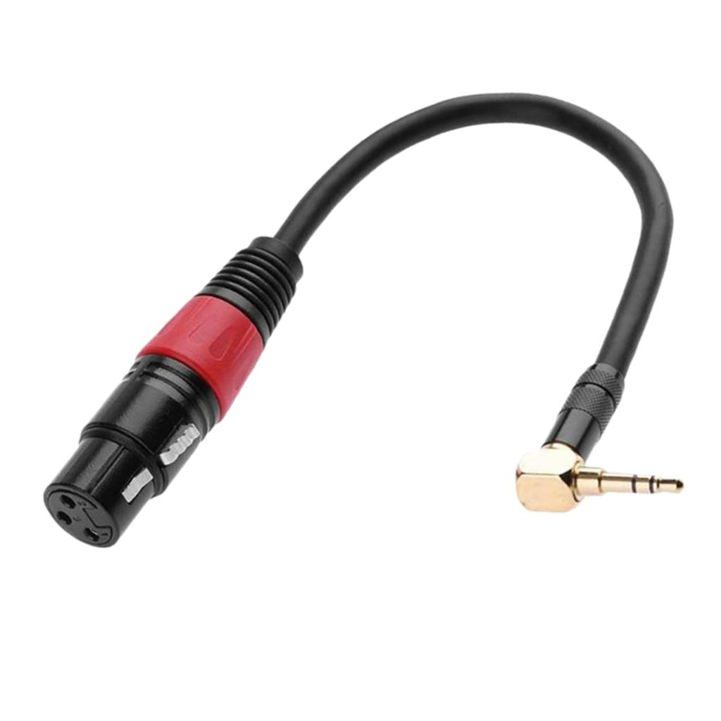 20cm XLR Female to 3.5mm Jack Male Audio Adapter Microphone Cable Microphone Adapter, Wear Resistant