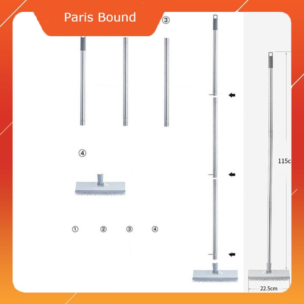 Chổi Lau Quét Chà Gạt Nước Sàn Nhà Thông Minh 2 Đầu Đa Năng Tiện Dụng Điều Chỉnh Chiều Dài Cán Inox 304 Chống Rỉ