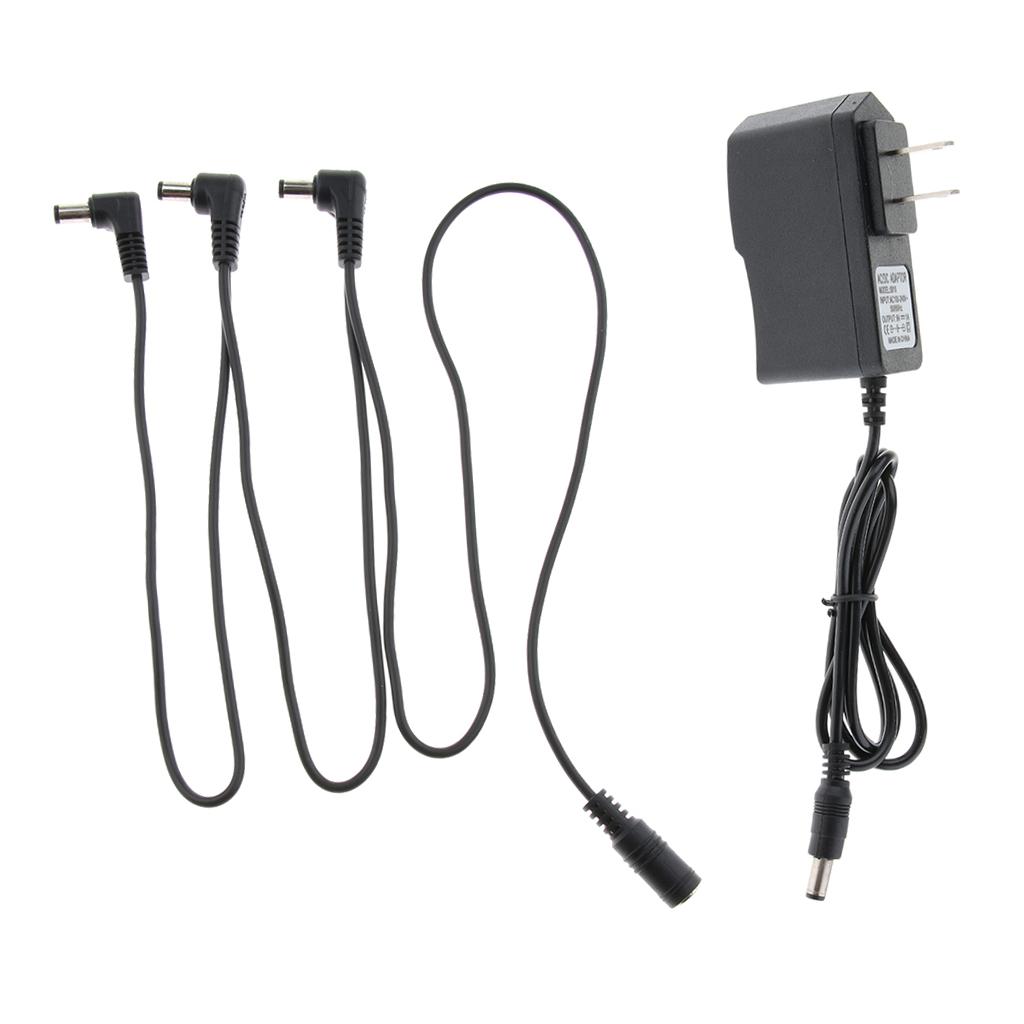 US Standard Guitar Effector Power Supply Adapter Charger Cable Parts