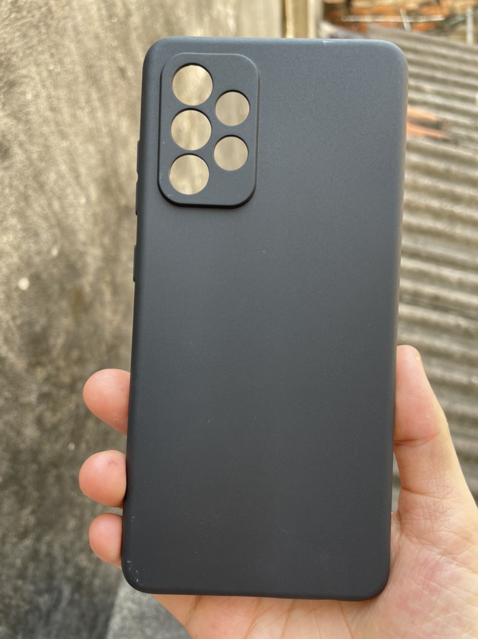 Ốp lưng dẻo cho Samsung Galaxy A52S 5G (đen) bảo vệ Camera