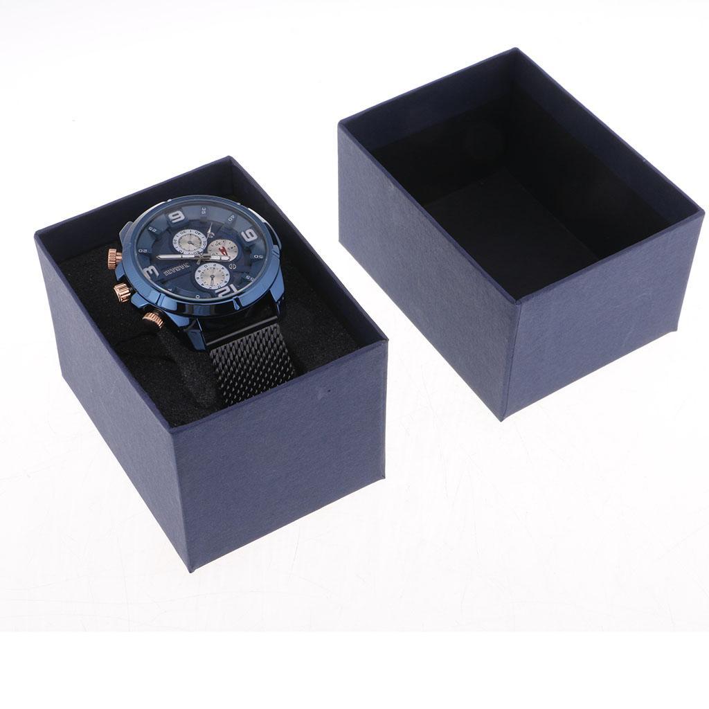 Low-key Luxury Quartz Watch Casual Business Wristwatch Stainless Stain Mesh Band Christmas Gifts for Men