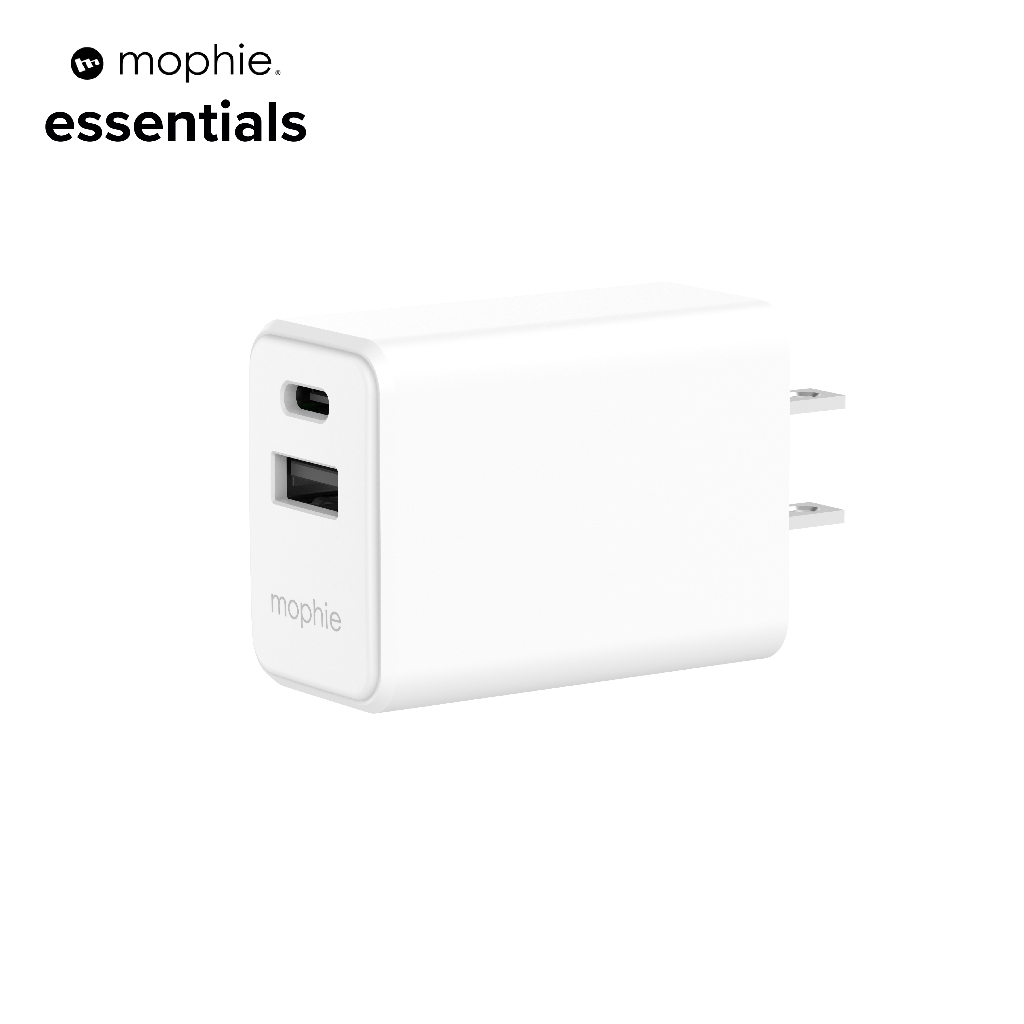 Sạc mophie Essentials PD 30W cổng A và C dành cho iP/nhà táo/Android - Hàng chính hãng