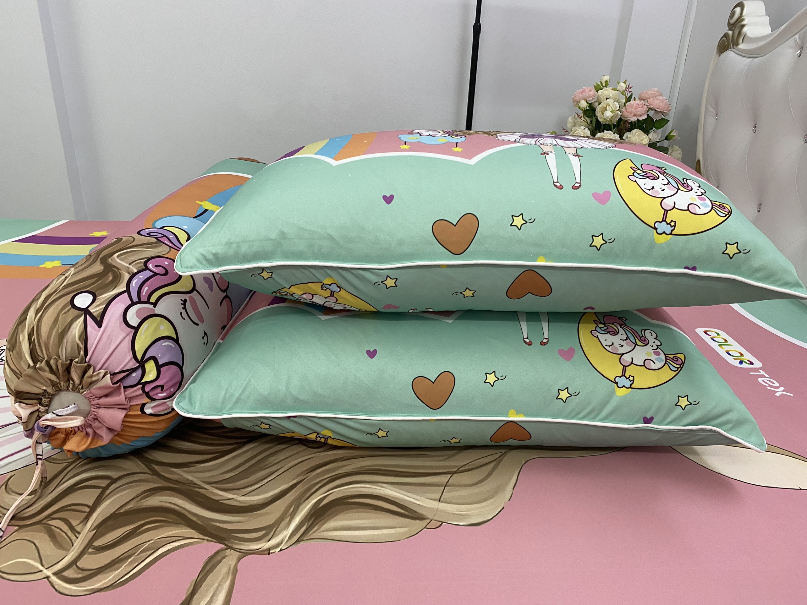 Bộ Drap gối Thun gối thun Ý 5D Cao Cấp , mát lạnh, thấm hút tốt.