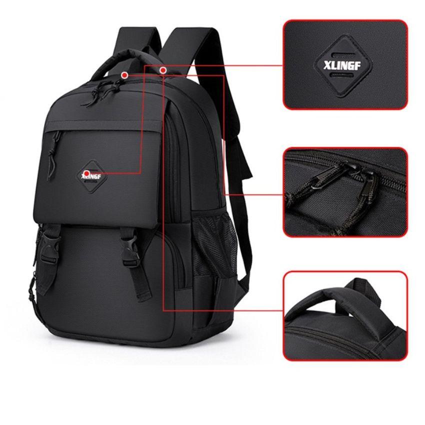 Balo nam nữ đi học,đi làm có ngăn đựng laptop chất liệu vải dù gai chống xước, chống nước cao cấp nhiều ngăn tiện lợi