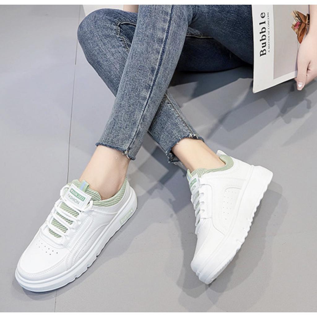 Giày nữ thể thao sneaker phối đơn giản đế nhẹ dễ phối đồ MS 105