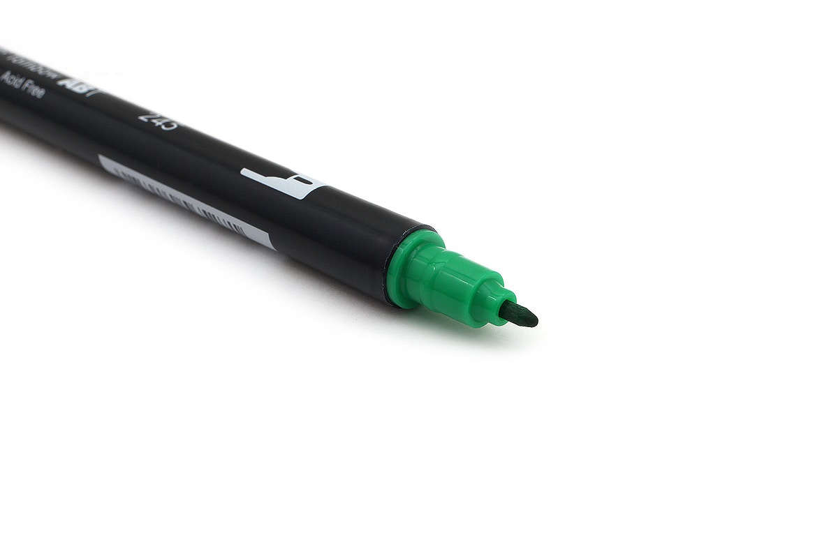 Bút lông cọ hai đầu Tombow ABT Dual Brush Pen - Brush/ Bullet - Green Ochre (076)