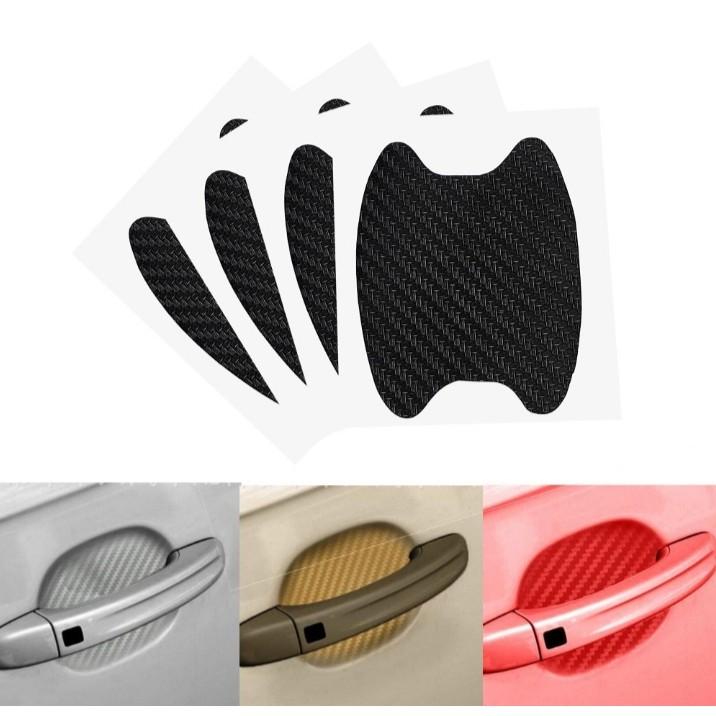 Bộ 4 Vỏ Bọc Tay Nắm Cửa Xe Hơi Bằng Sợi Carbon Chống Trầy Xước, Set 4 decal chống trầy xước trang trí HÕM CỬA ô tô