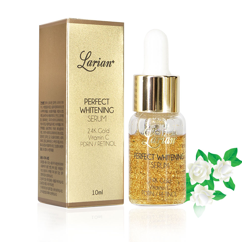 Serum vàng 24k. Whitening Larian lọ 10ml (Phục hồi trắng sáng, đào thải hắc sắc tố làm đồng đều màu da)