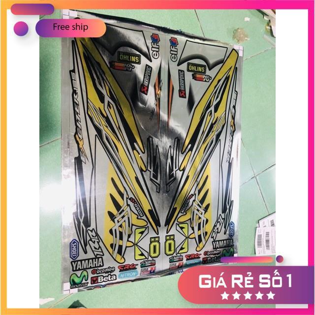 Tem rời dành cho Exciter 2010 lửa vàng đen chất liệu Crom