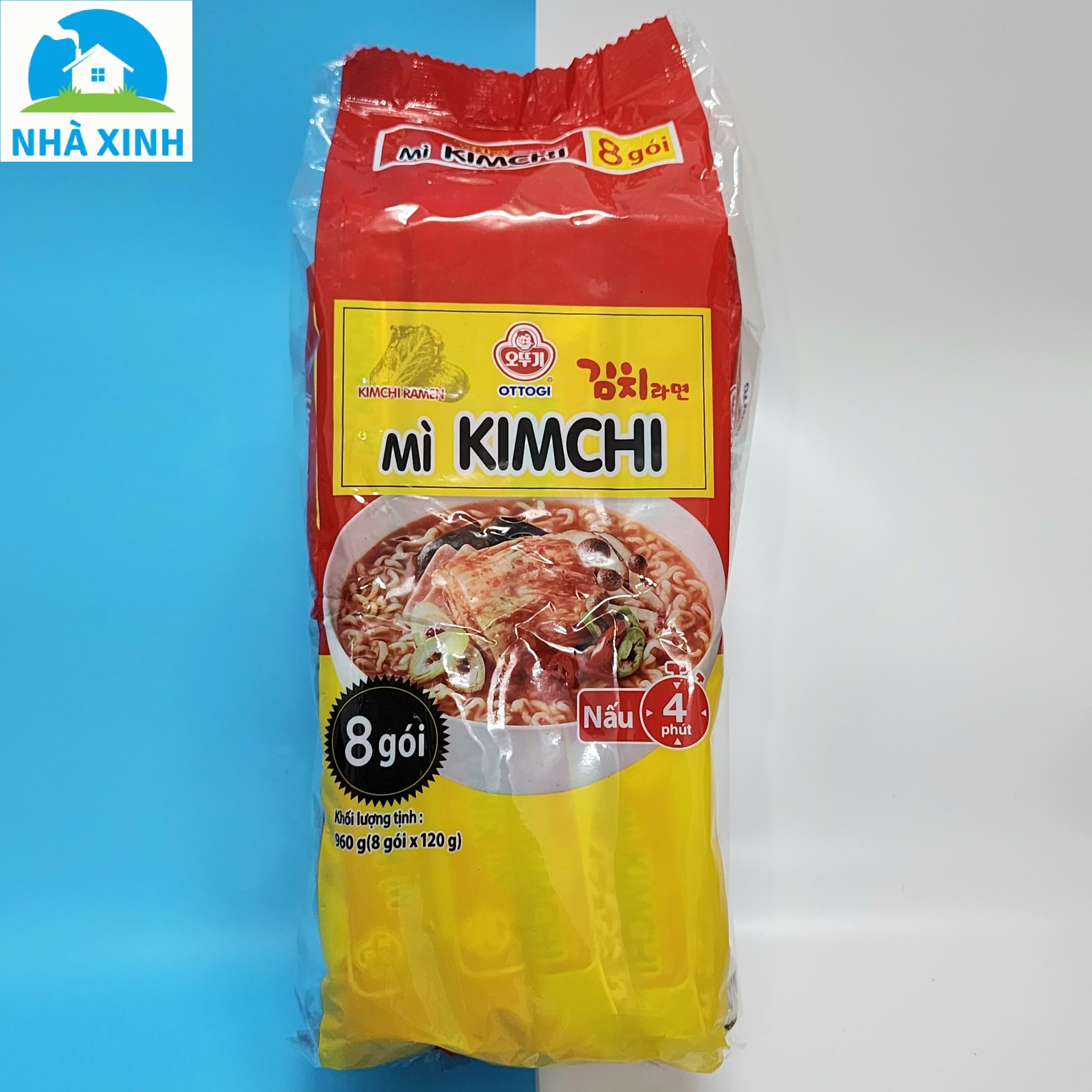 Lốc 8 gói mì kim chi Ottogi 120g