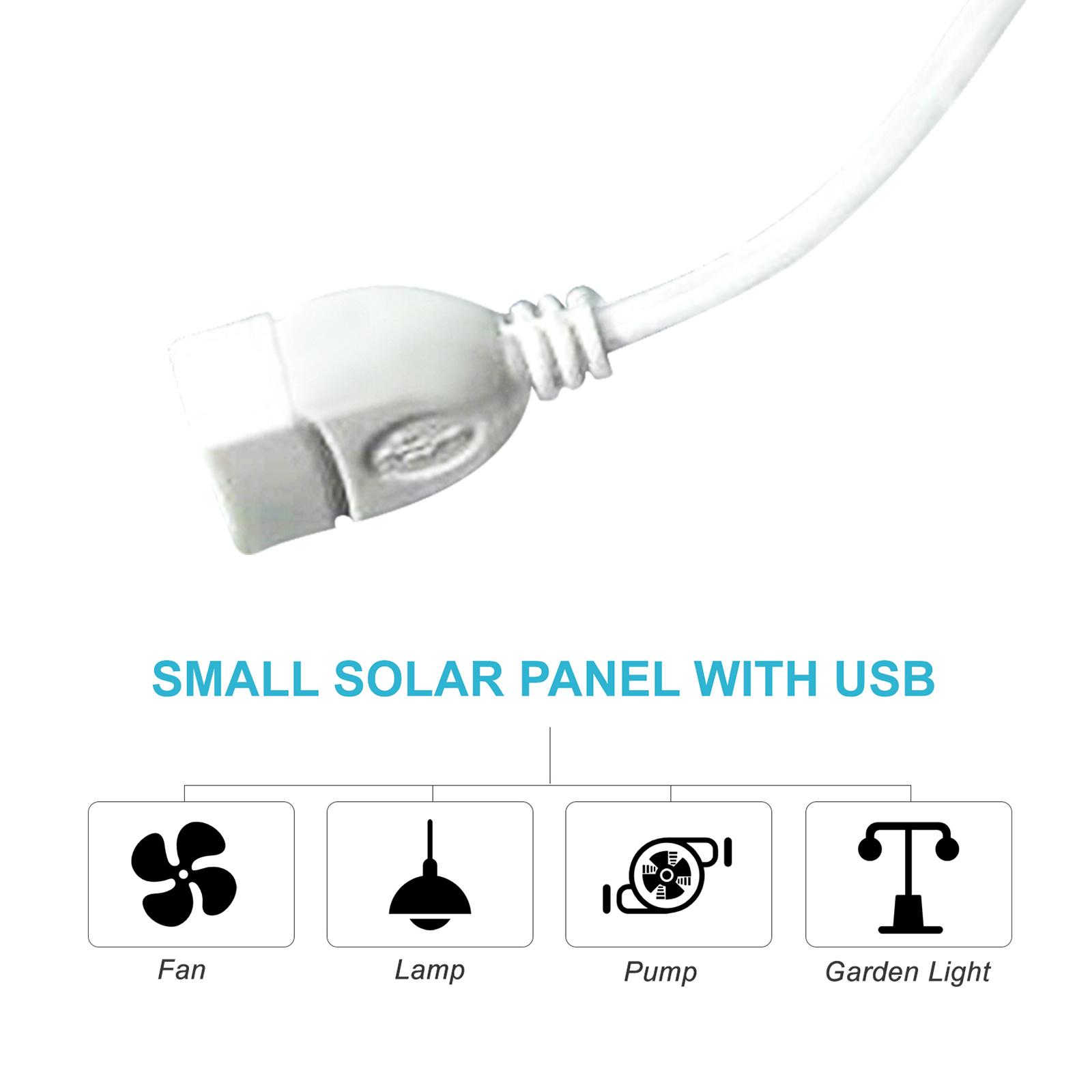 5V Small Solar Panel with USB DIY Monocrystalline Silicon Solar Cell Waterproof Camping Portable Power Solar Panel