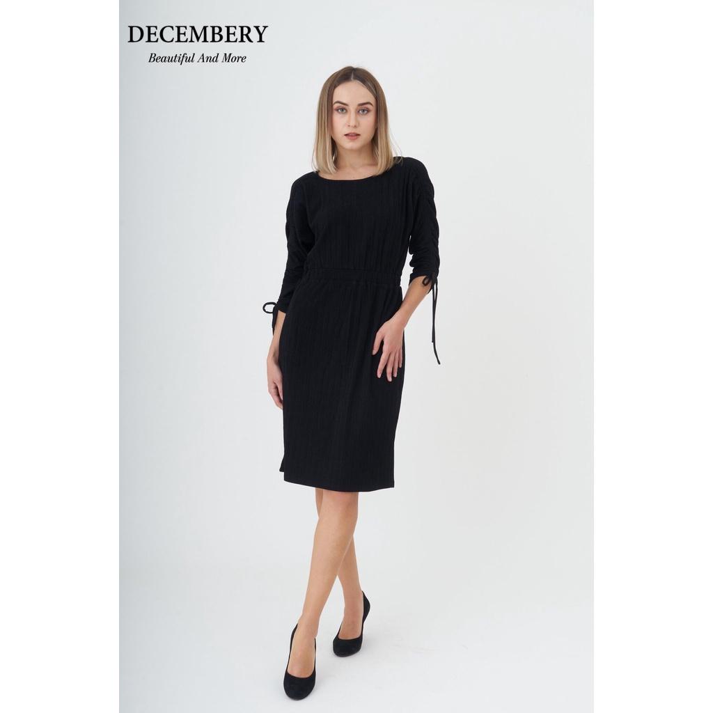 Đầm thun gân Decembery tay lỡ