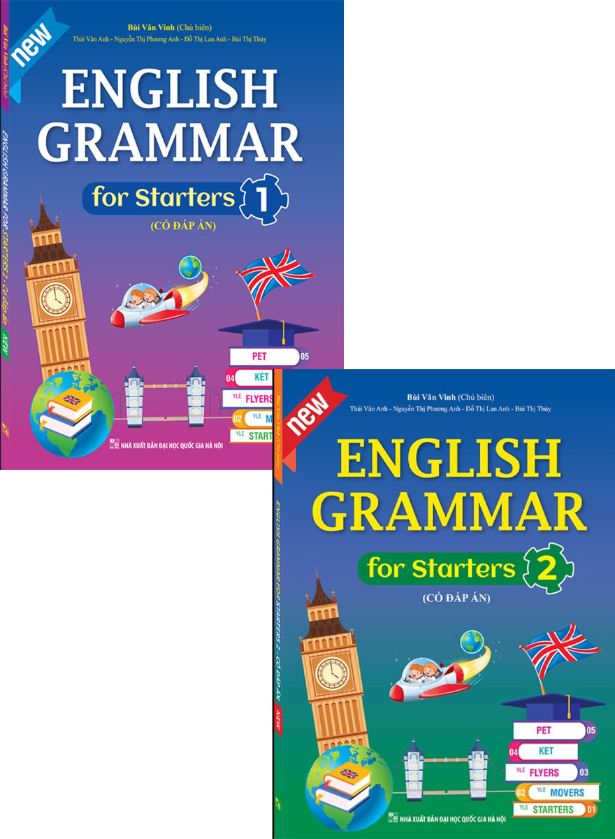 Combo English Grammar For Starters 1 + 2 (Có Đáp Án - Bộ 2 Cuốn)_MT
