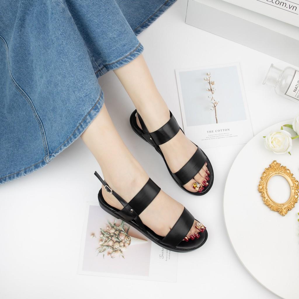 GIÀY SANDAL NỮ MWC - SANDAL 2 QUAI NGANG ĐẾ BỆT - NUSD- 2580