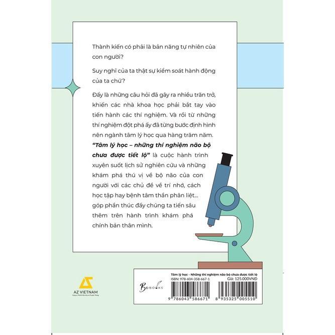 Sách Tâm Lý Học Những Thí Nghiệm Não Bộ Chưa Được Tiết Lộ - Bản Quyền