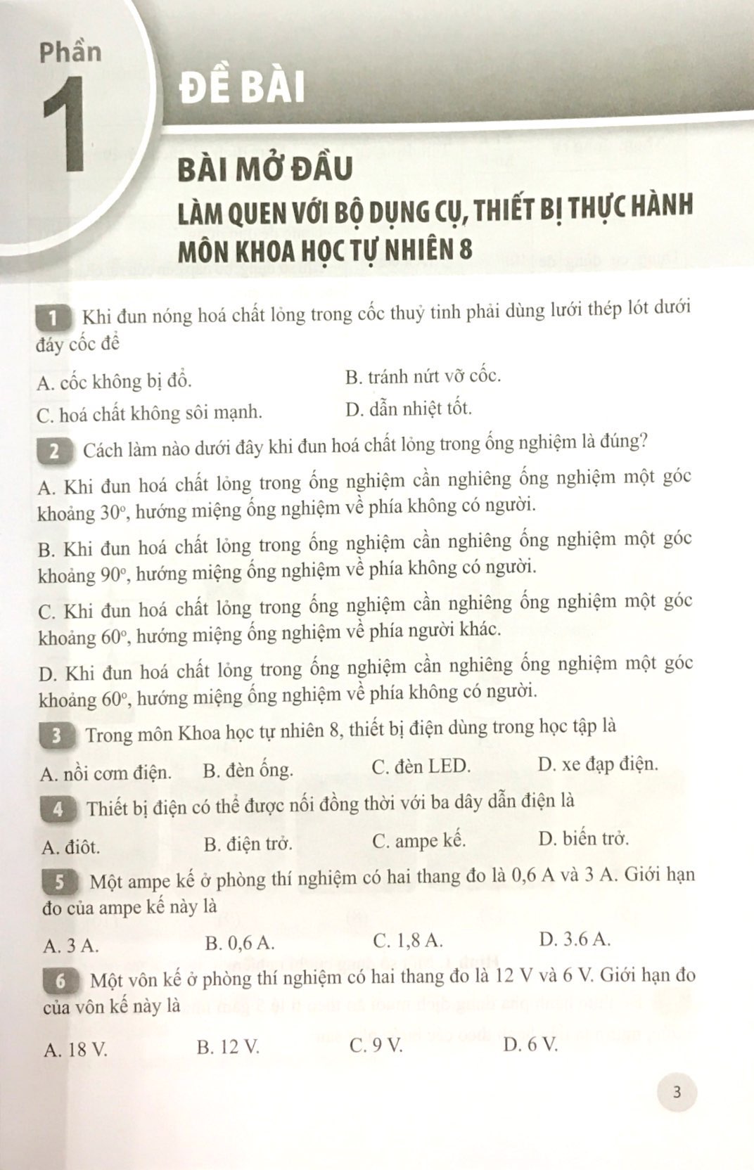 Bài Tập Khoa Học Tự Nhiên Lớp 8 - Bộ Cánh Diều