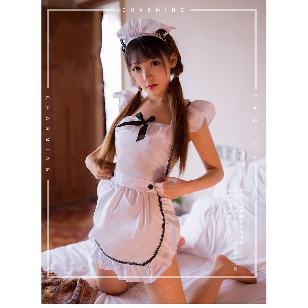 Đồ ngủ hầu gái phong cách Nhật bản buộc dây sexy, hóa trang giúp việc anime gợi cảm TK1007