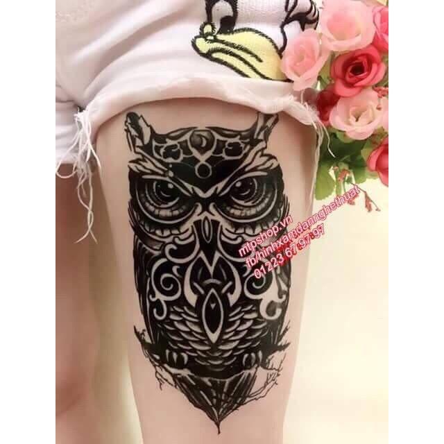 Hình xăm dán băp tay xinh 15x21cm con vật