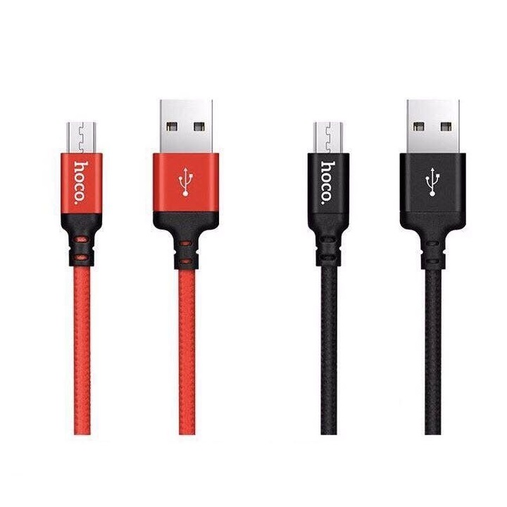 Cáp sạc Micro USB Hoco X14 dây dù Chính hãng Siêu Bền, Sạc nhanh tối đa 2.4A - Hàng chính hãng