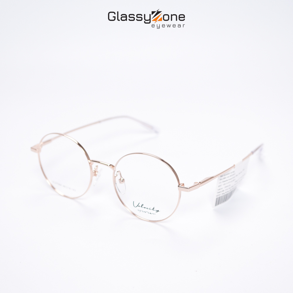 Gọng kính cận, Mắt kính giả cận kim loại Form tròn Nam Nữ Velocity 27084 - GlassyZone