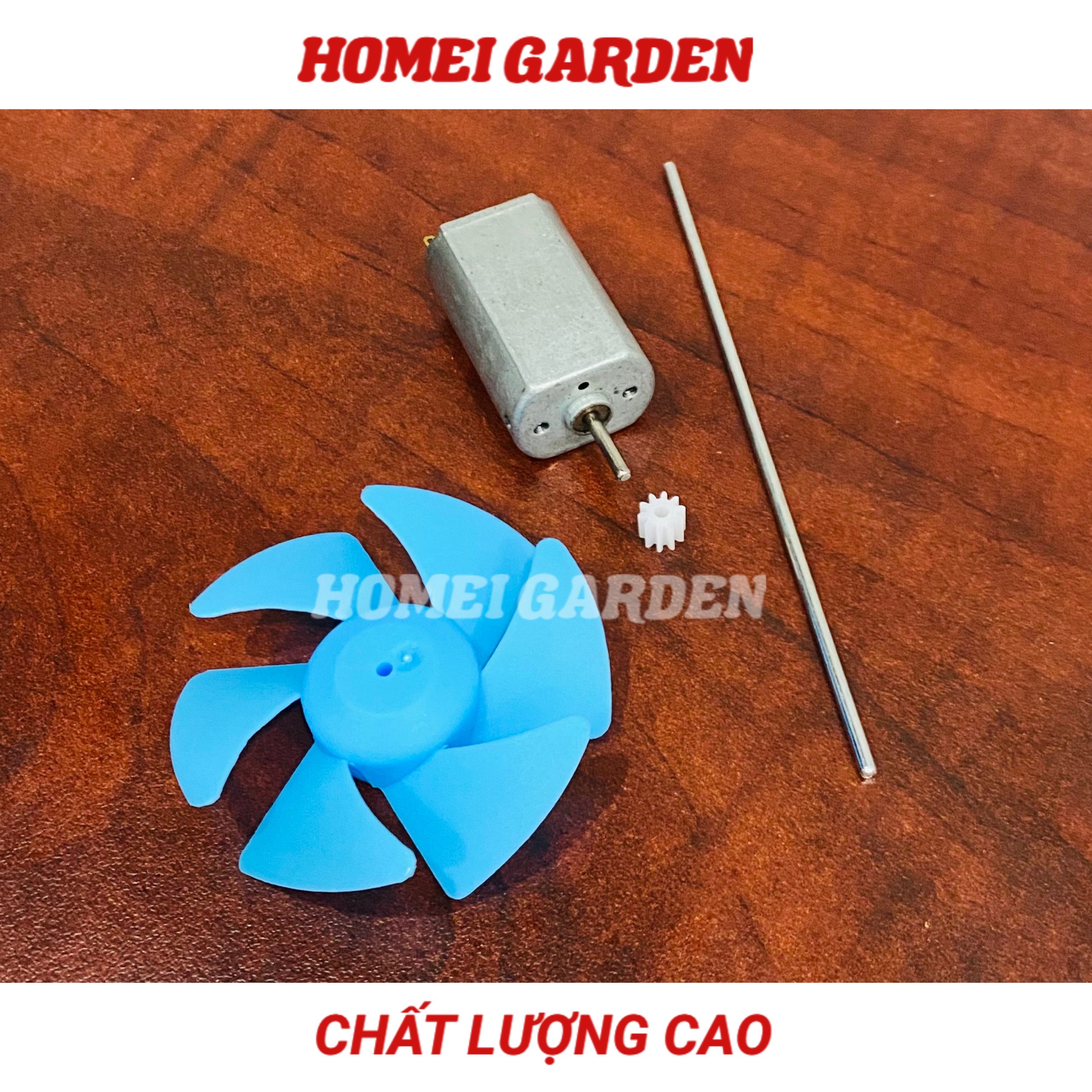 Bộ motor chế tàu thuyền mini 180SH điện áp 3V - 6V trục 100mm chân vịt 50mm DIY - HM0055