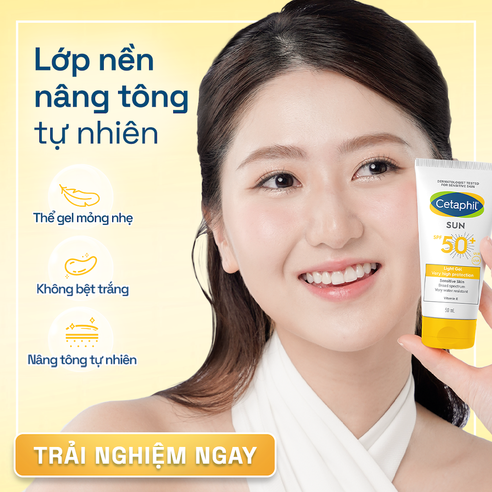Kem chống nắng dịu lành cho da nhạy cảm CETAPHIL SUN SPF50+ LIGHT GEL 50ML