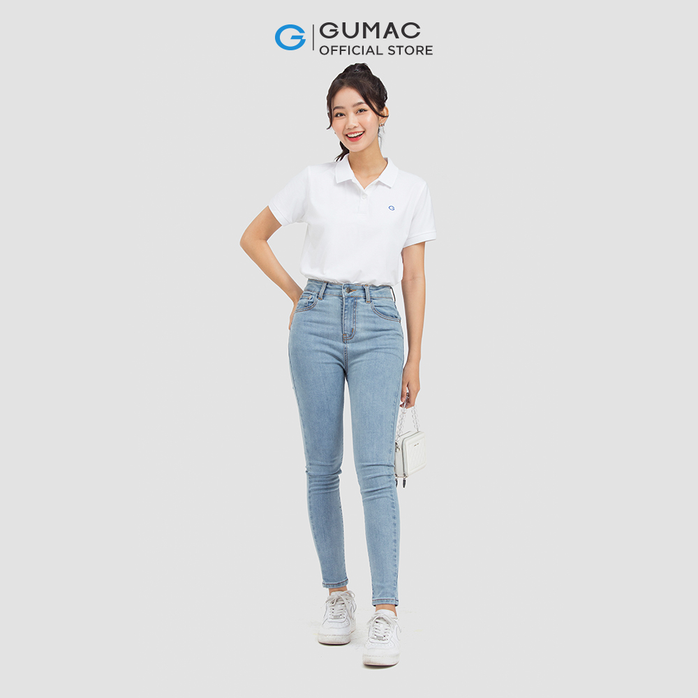 Quần jeans nữ GUMAC LQJ0602 phom ôm skinny