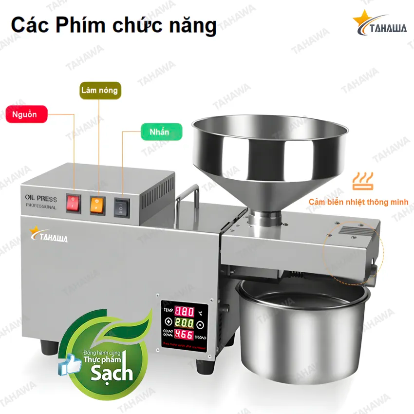 Máy ép dầu thực vật Tahawa TH-S9S- Hàng Chính Hãng- Bảo Hành 2 Năm