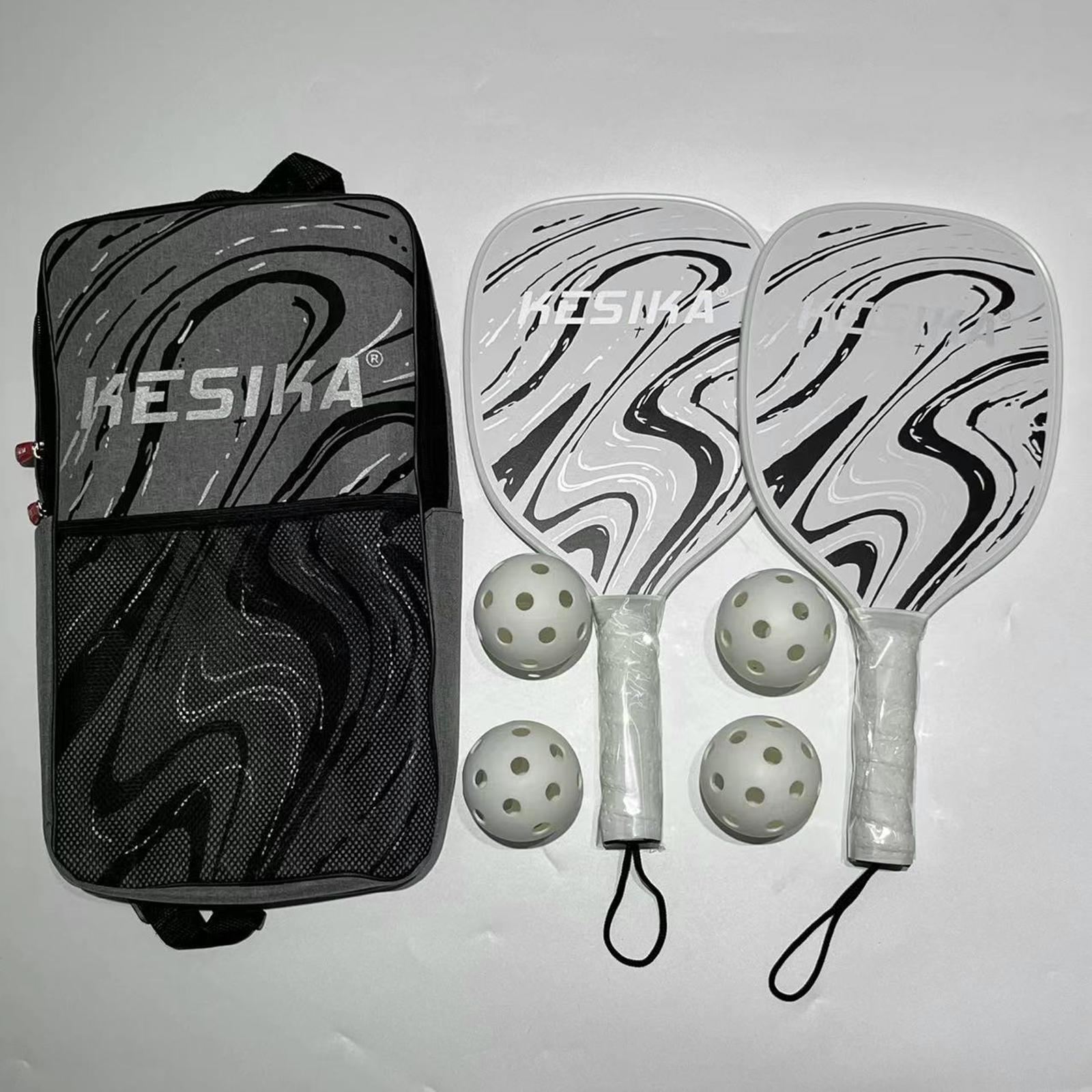 Pickleball Racket Set 4 Balls and Carry Bag Comfort Grip Pickleball Racquets