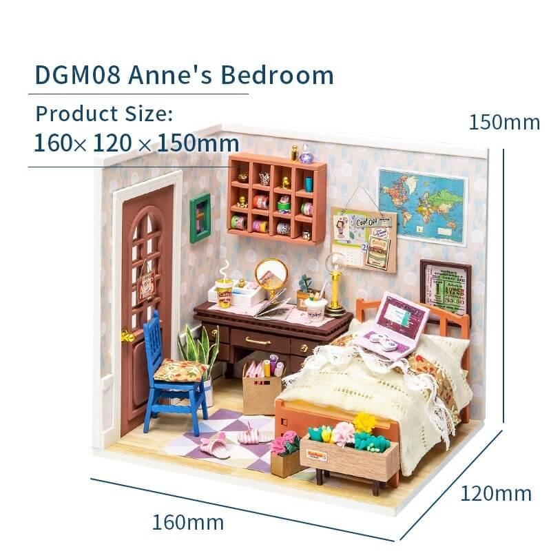 Đồ Chơi Lắp Ráp Bằng Gỗ 3D   Mô Hình Nhà Tí Hon Anne’s Bedroom