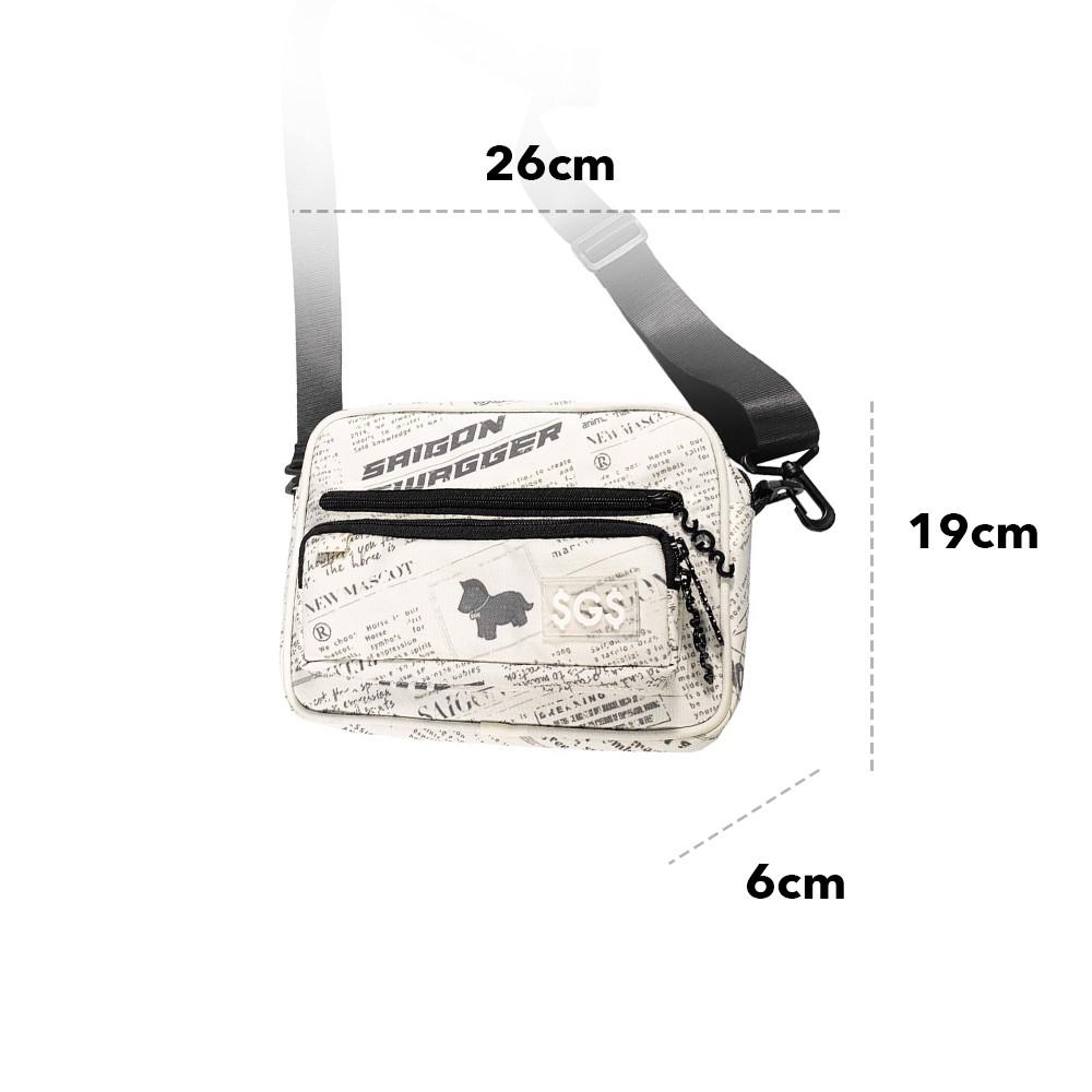 Túi Đeo Chéo Nam Nữ Ngang In Họa Tiết Báo SAIGON SWAGGER SGS Journal Cross Body Bag