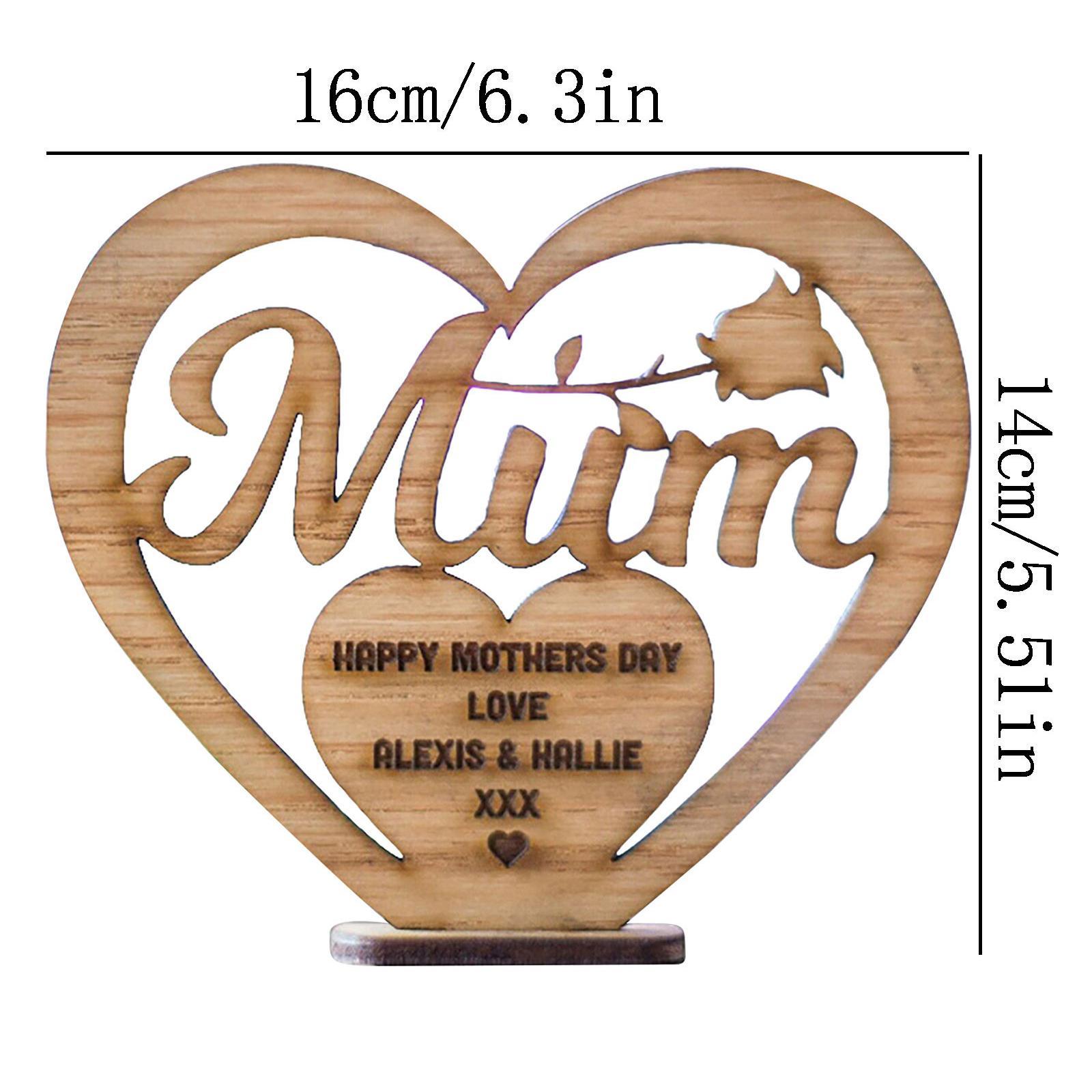 Wooden Plaque Art Craft Hollow Decoration Standing Sign for Home Ornament