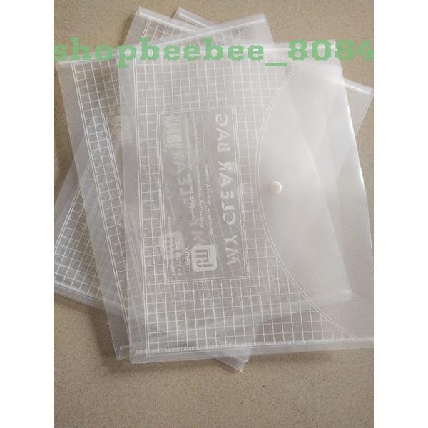 Set 20 túi tài liệu trong, file tài liệu Clear bag khuy bấm