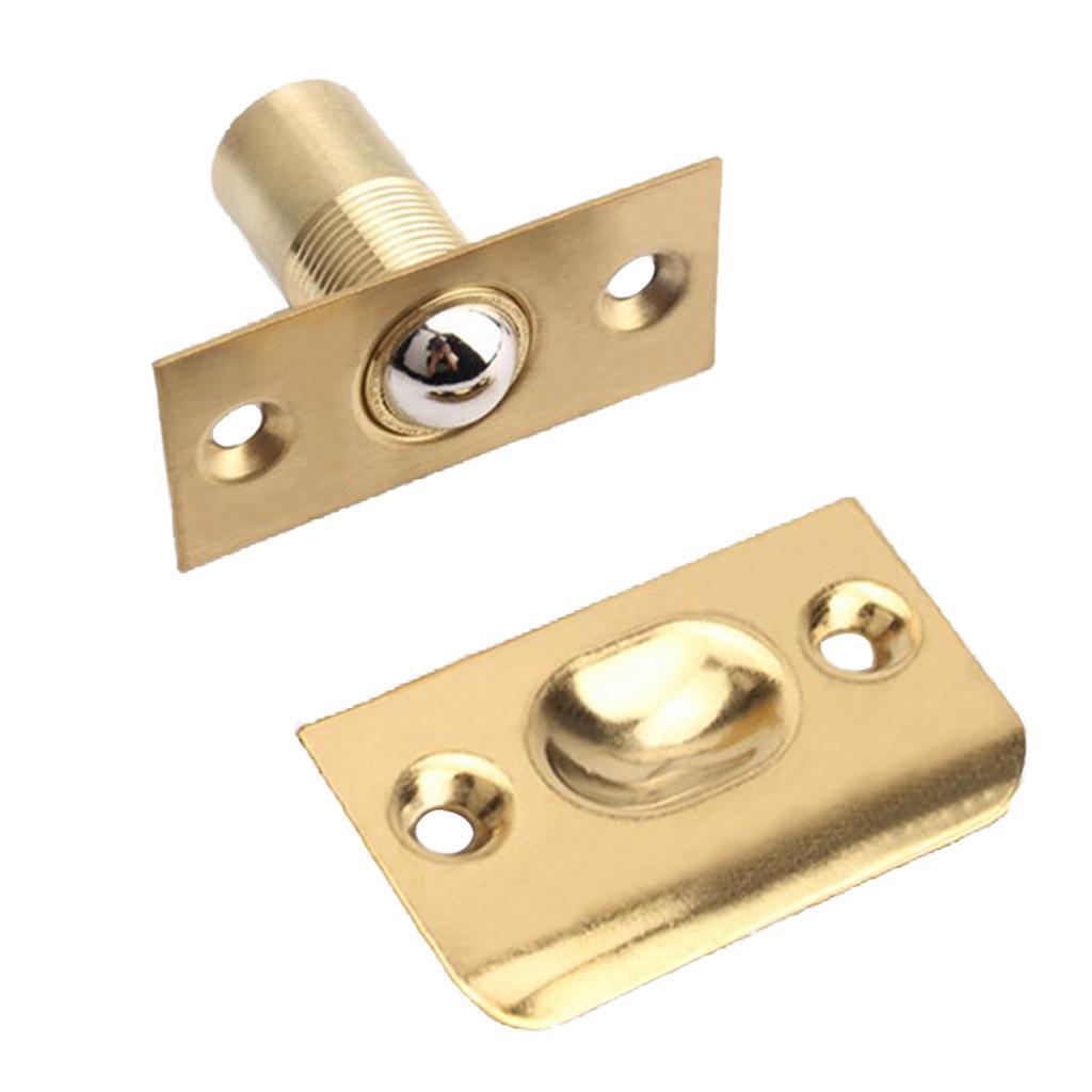 Stainless Steel Roller Ball Catch Lock Door Cupboard Spring Latch Brass