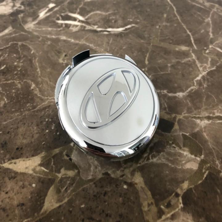 Logo chụp mâm, ốp lazang bánh xe ô tô Hyundai HY-65 đường kính 65mm
