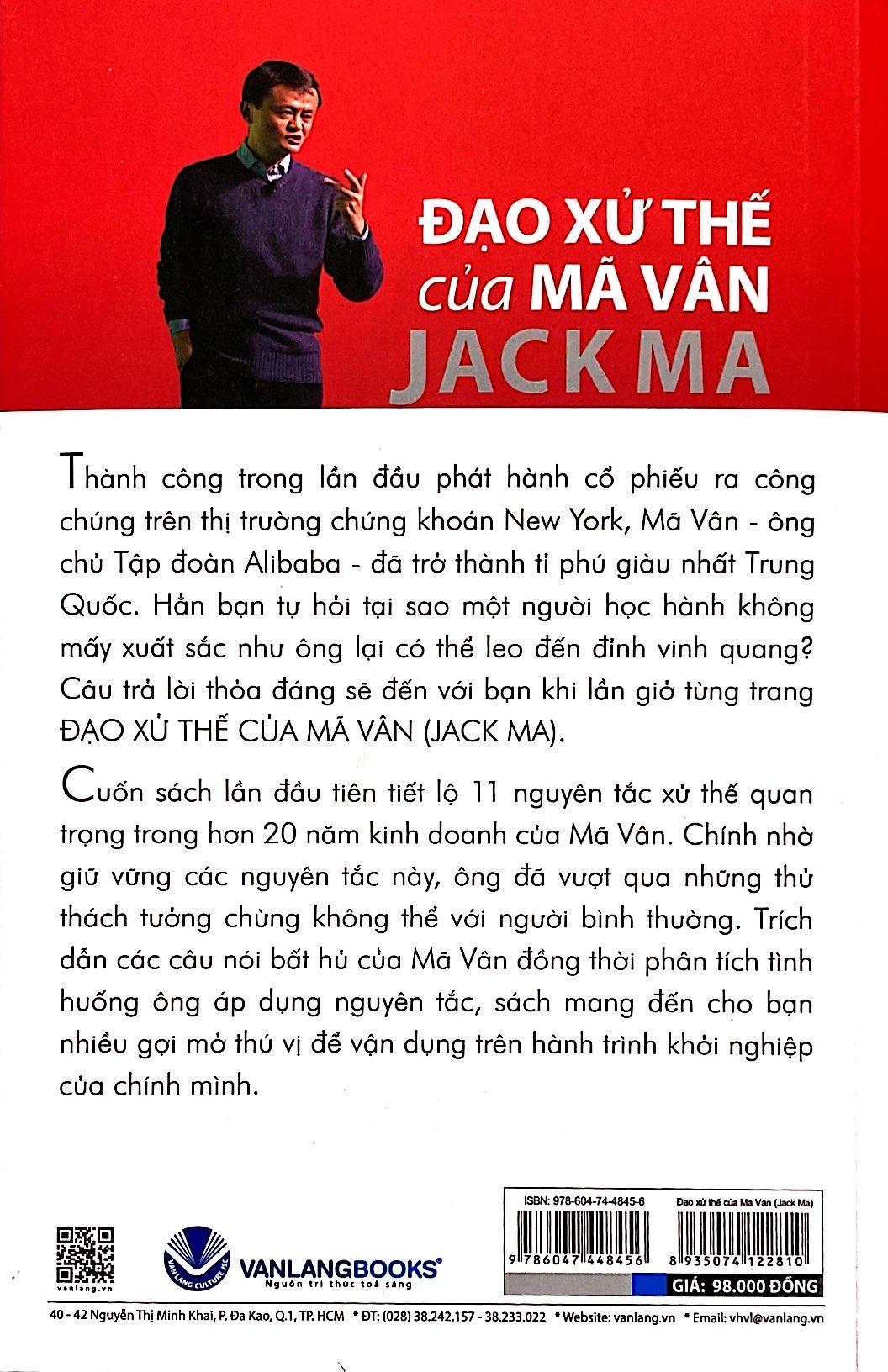 Sách Đạo Xử Thế Của Mã Vân Jack Ma (Tái Bản)