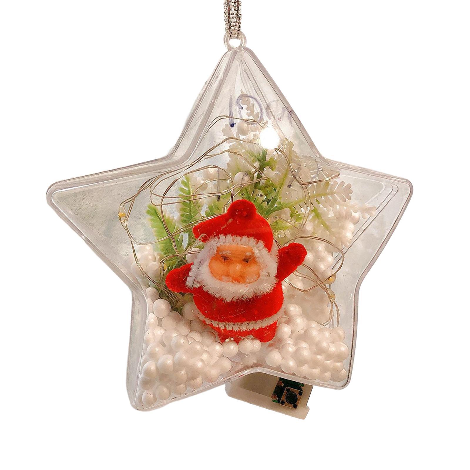 Christmas Hanging Decorations Party Ornaments Battery Powered Transparent