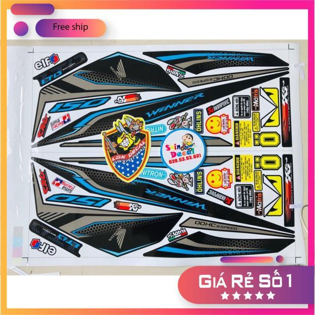 Tem rời dành cho xe winner tổ ong xanh xám đen