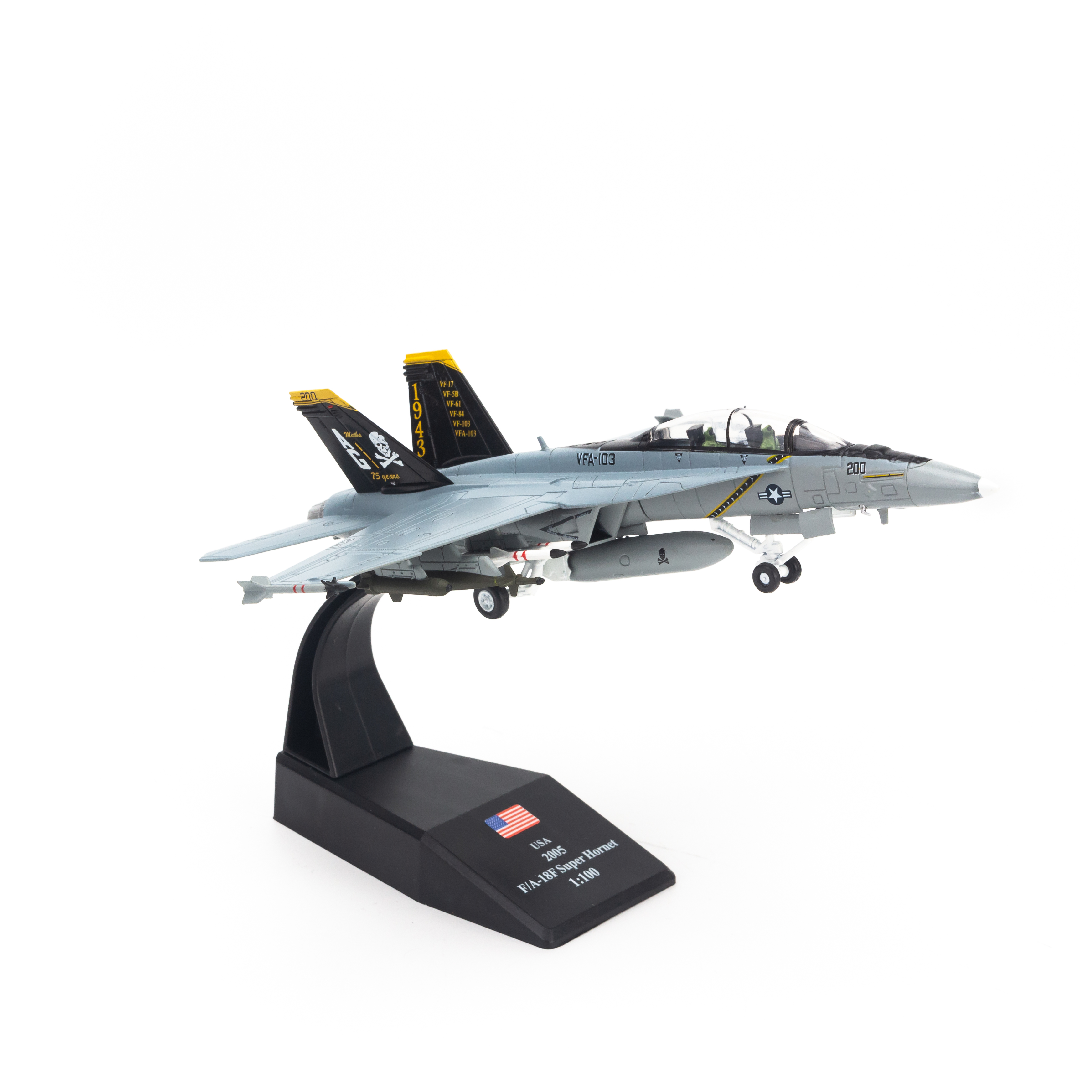 Mô hình máy bay chiến đấu FA-18B Hornet McDonnell Douglas 1:100 WLTK