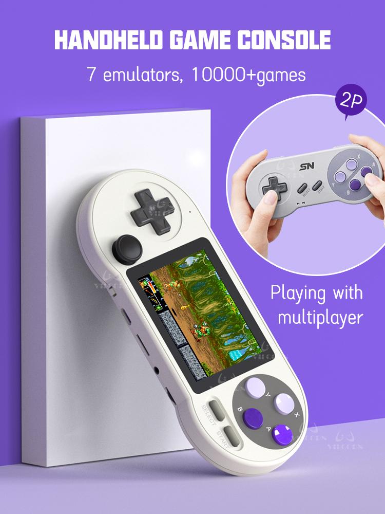 SF2000 Retro Máy Chơi Game Cầm Tay 10000 Trò Chơi Trẻ Em IPS Mini Máy Chơi Game Di Động Cho Everdrive SNES GBA Sega Dendy Màu: 6000 và 900 BR 2P