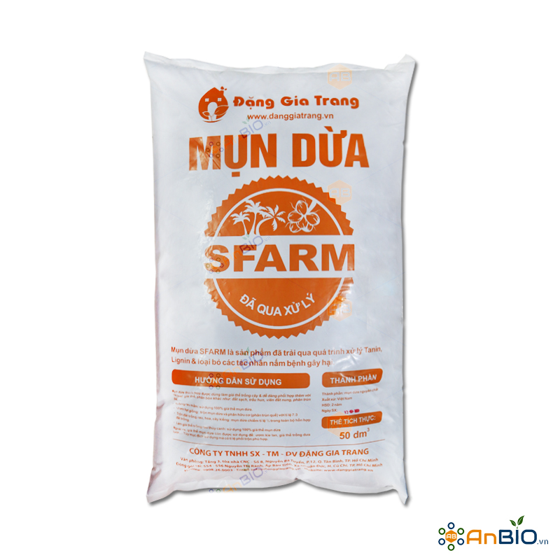 MỤN DỪA SFARM ĐÃ QUA XỬ LÝ | Bao 50dm3