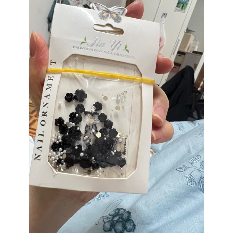 Sét Charm Hoa Hồng Làm Nail, 3D Cánh Bướm Huyền Bí Bằng Hợp Kim Cao Cấp, 5 Mẫu Độc Đáo Quyến Rũ Cho Nàng Thêm Xinh Nữ