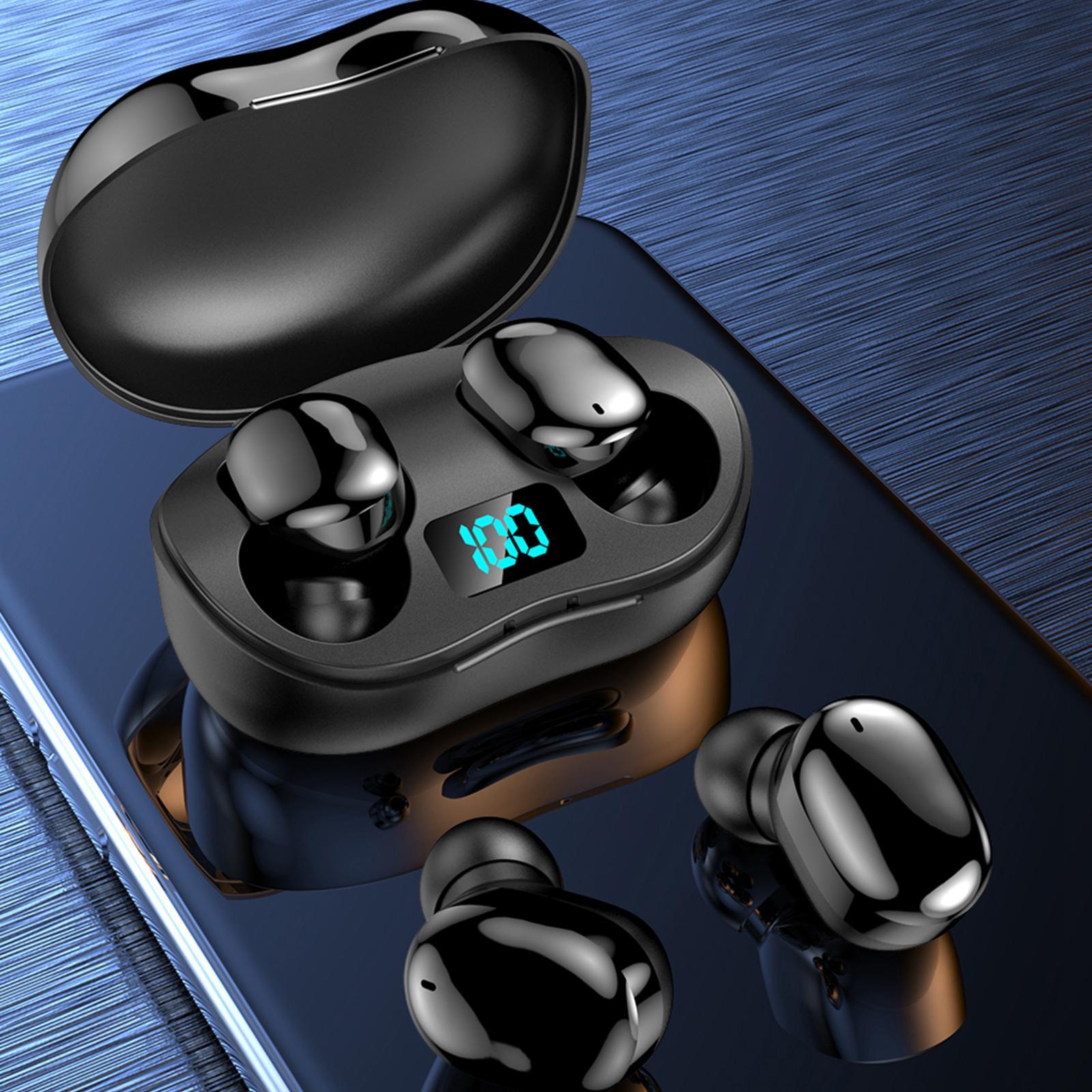 Wireless Bluetooth Earbuds Headphones Compatible Gaming Headset Black