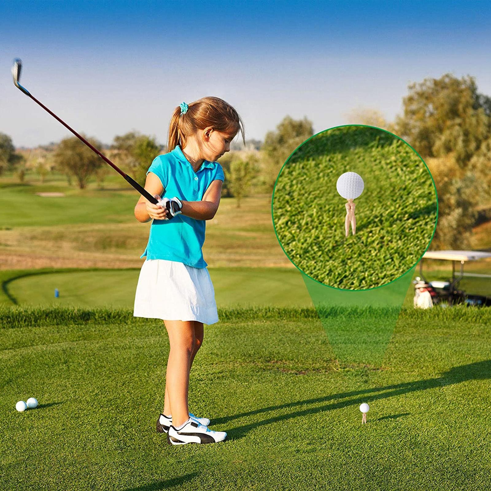 10pcs 3 Inch Plastic Golf Tees Lady Tees Woman Golf Tees Nude Lady Body Golf Tees for Golf Training Professional Golf Tees Golfer Gift Accessory