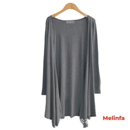 Áo khoác ngoài cardigan dáng dài vải Modal (gỗ Sồi) phong cách thanh lịch trẻ trung mã VAA0299